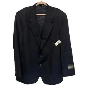 New Hunting Horn Men's 48L Blue Two Button Blazer Sport Coat Jacket 100% Wool